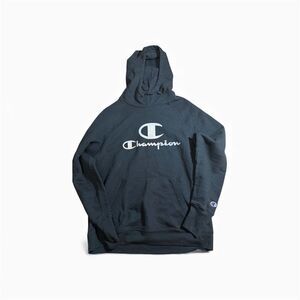 Champion Men's Black Pullover Hoodie Size L Fleece Kangaroo Pocket